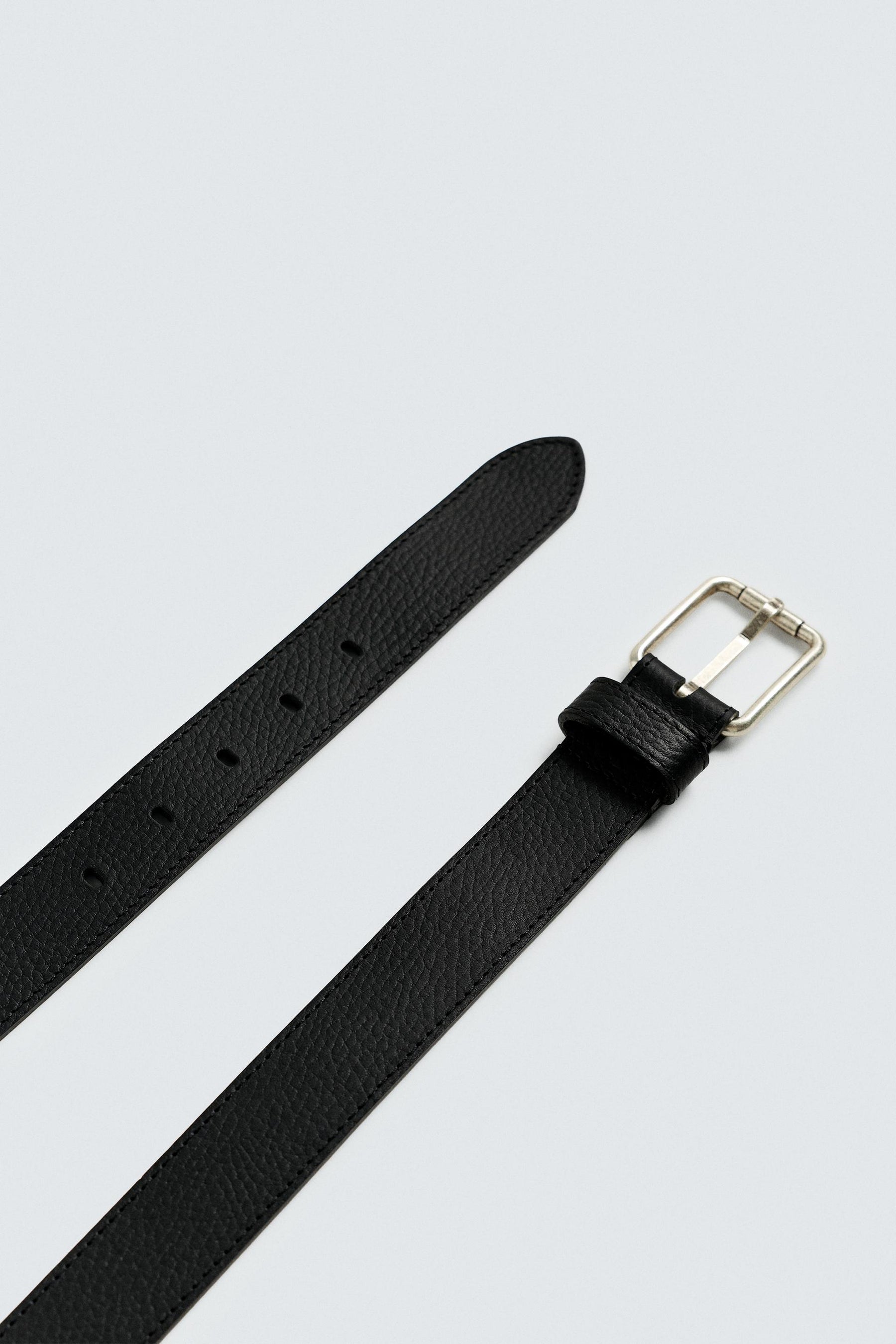 TOPSTITCHED LEATHER BELT - Image 3
