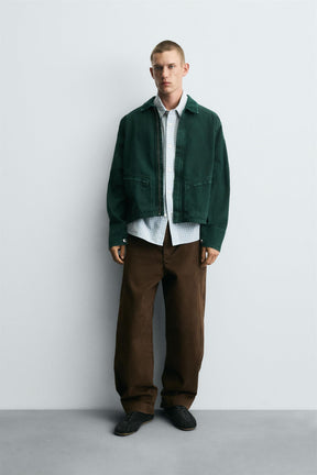 CROPPED FIT DENIM JACKET - Image 1