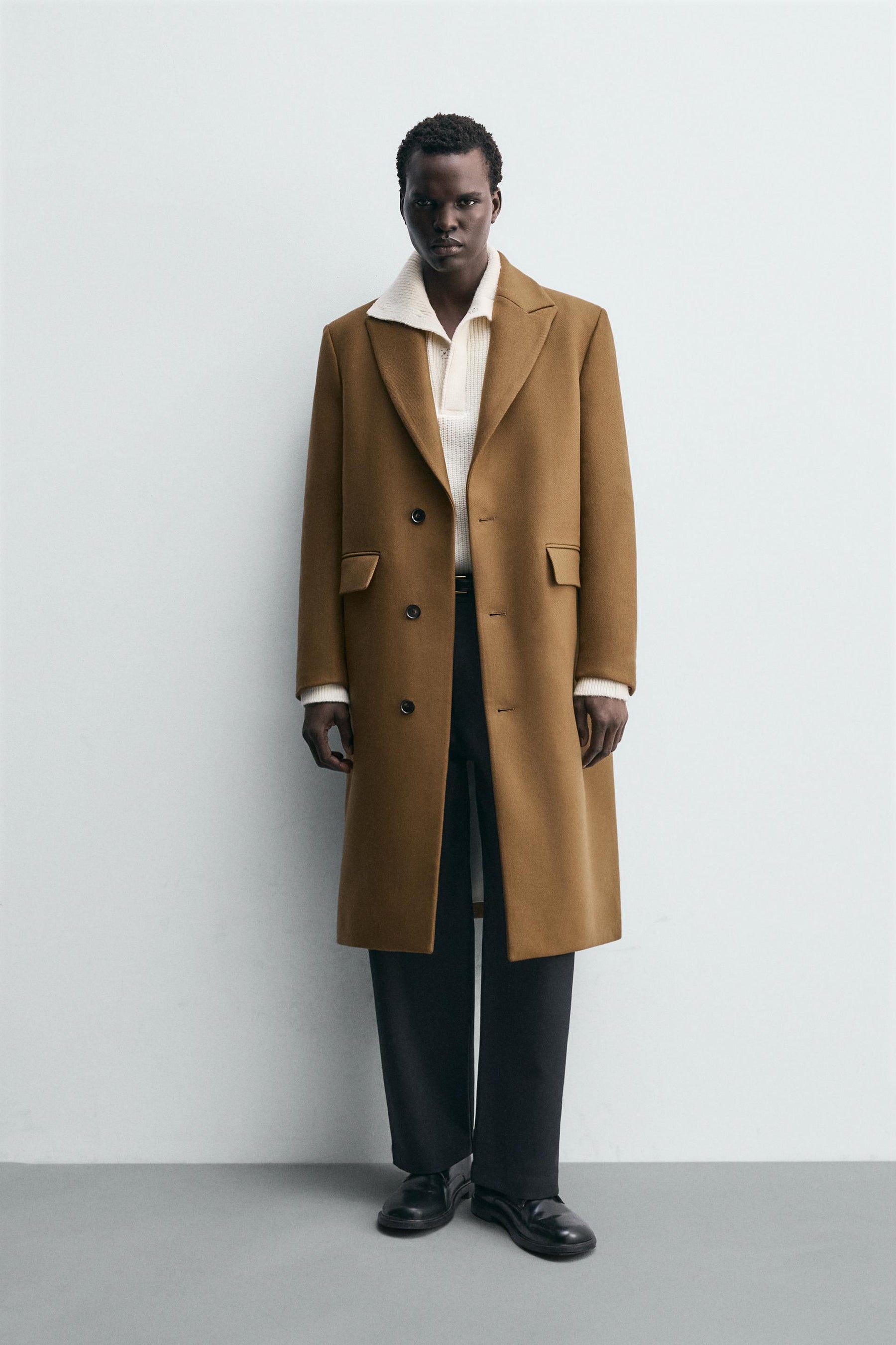 WOOL BLEND STRUCTURED COAT - Image 1