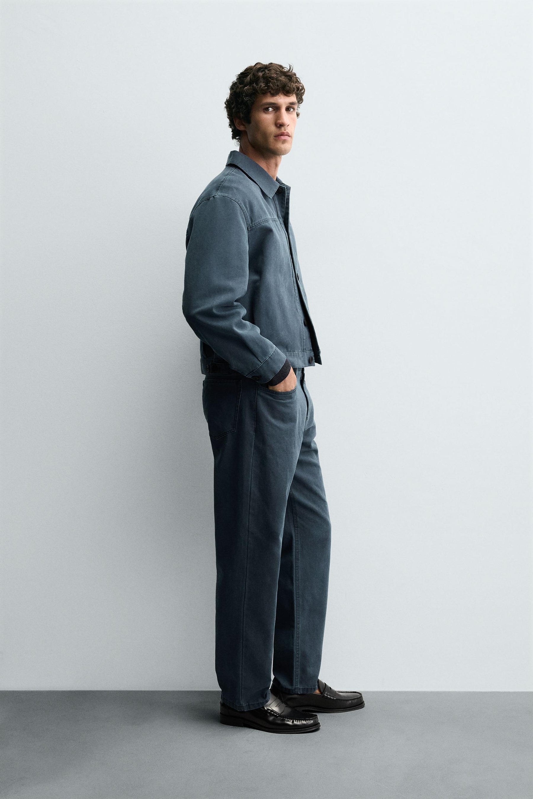 WASHED STRAIGHT-LEG TROUSERS - Image 4