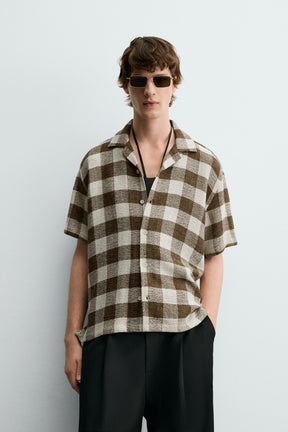 TEXTURED CHECK SHIRT - Image 2