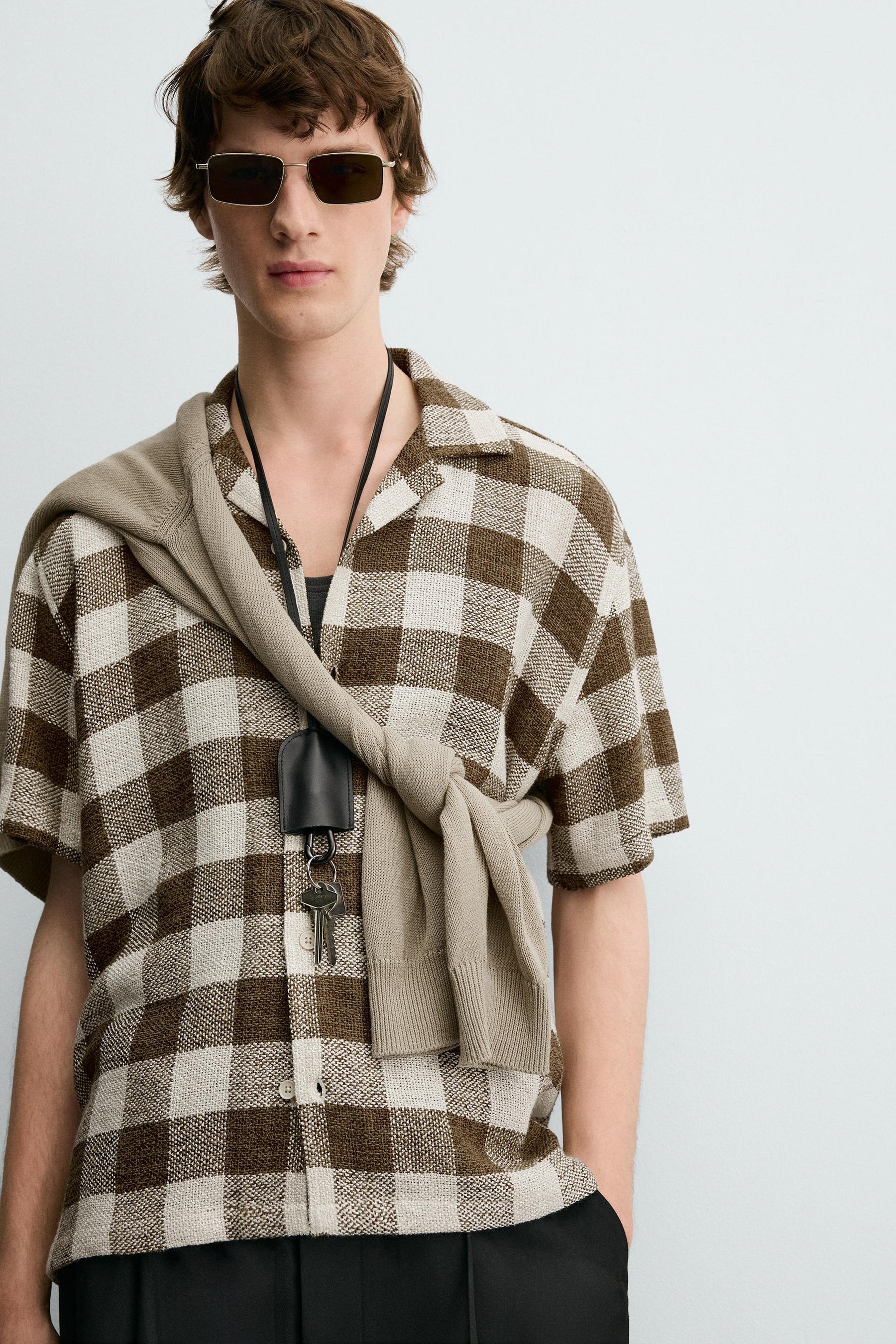 TEXTURED CHECK SHIRT - Image 5