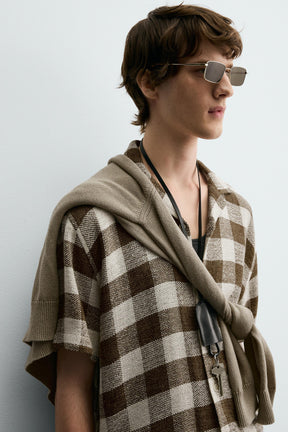 TEXTURED CHECK SHIRT - Image 8