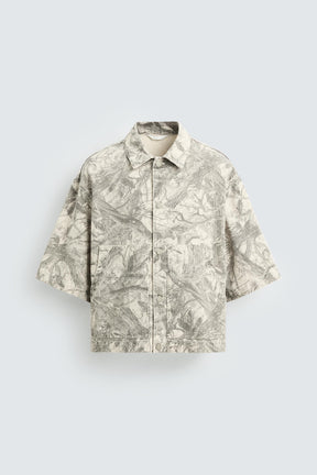 WASHED ABSTRACT PRINT OVERSHIRT - Image 7