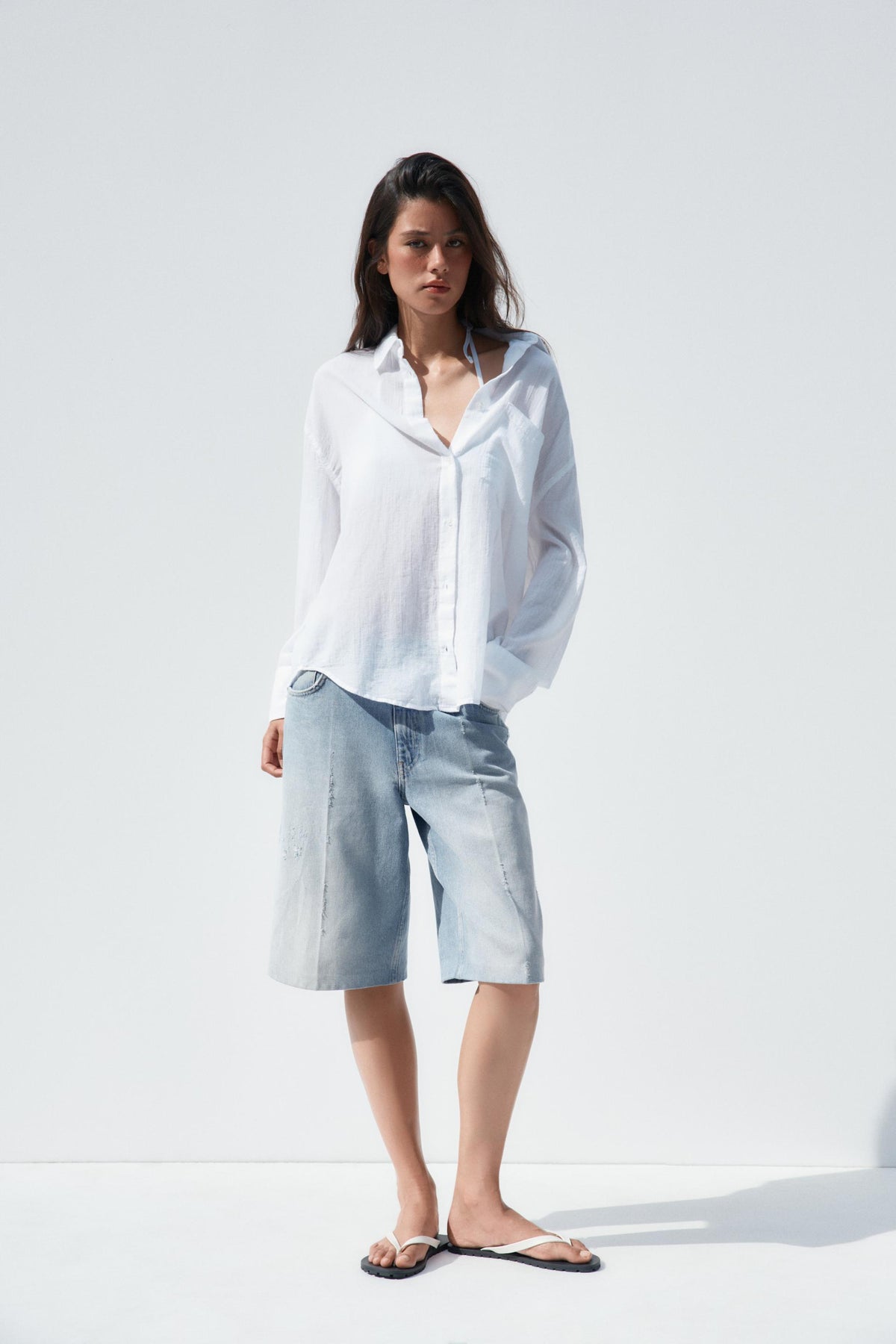 Oversized Gauze Shirt