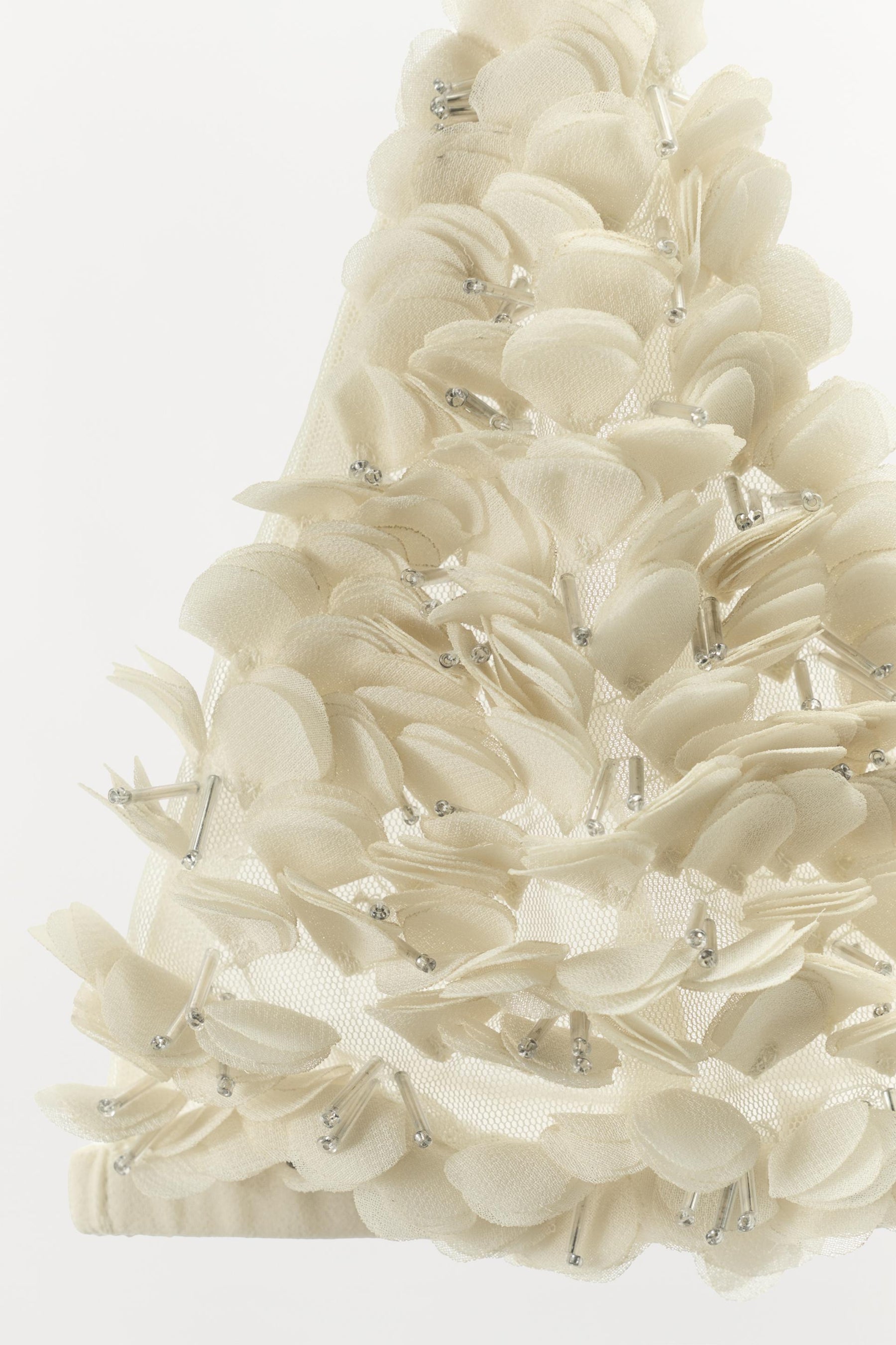 Embossed Floral Beaded Bra