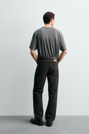 TEXTURED STRAIGHT-LEG TROUSERS - Image 3
