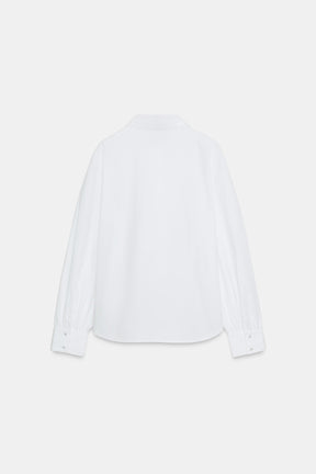 Bow-Detailed Poplin Shirt