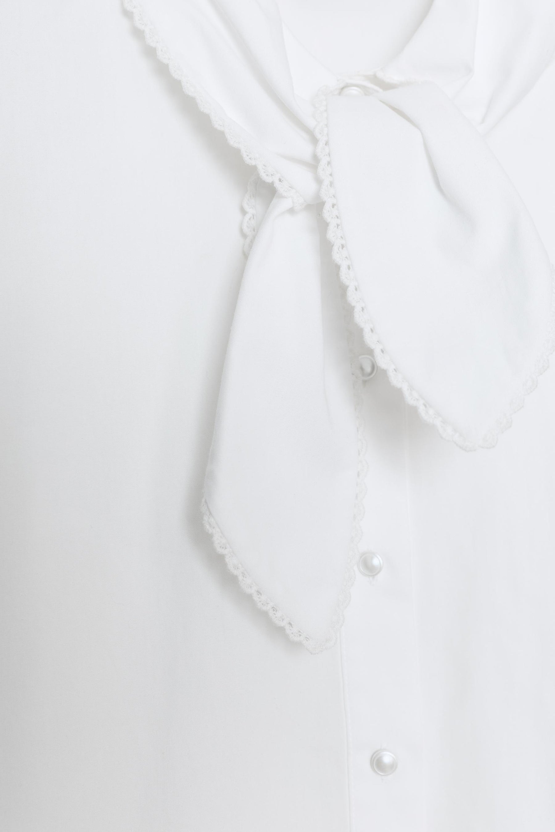 Bow-Detailed Poplin Shirt