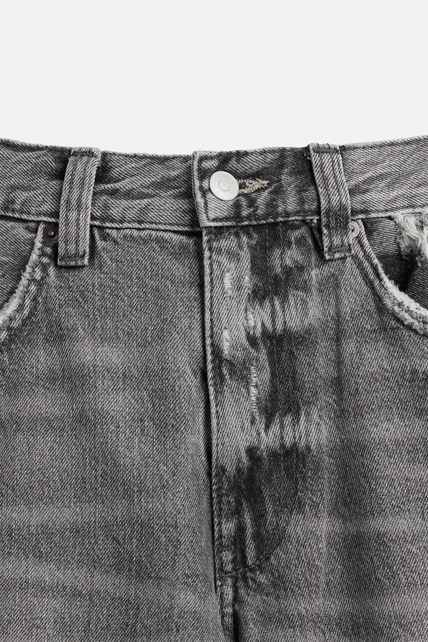 RIPPED BAGGY FIT DENIM BERMUDA SHORTS - Image 8