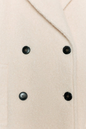BOUCLÉ DOUBLE-BREASTED MID-LENGTH COAT - Image 9