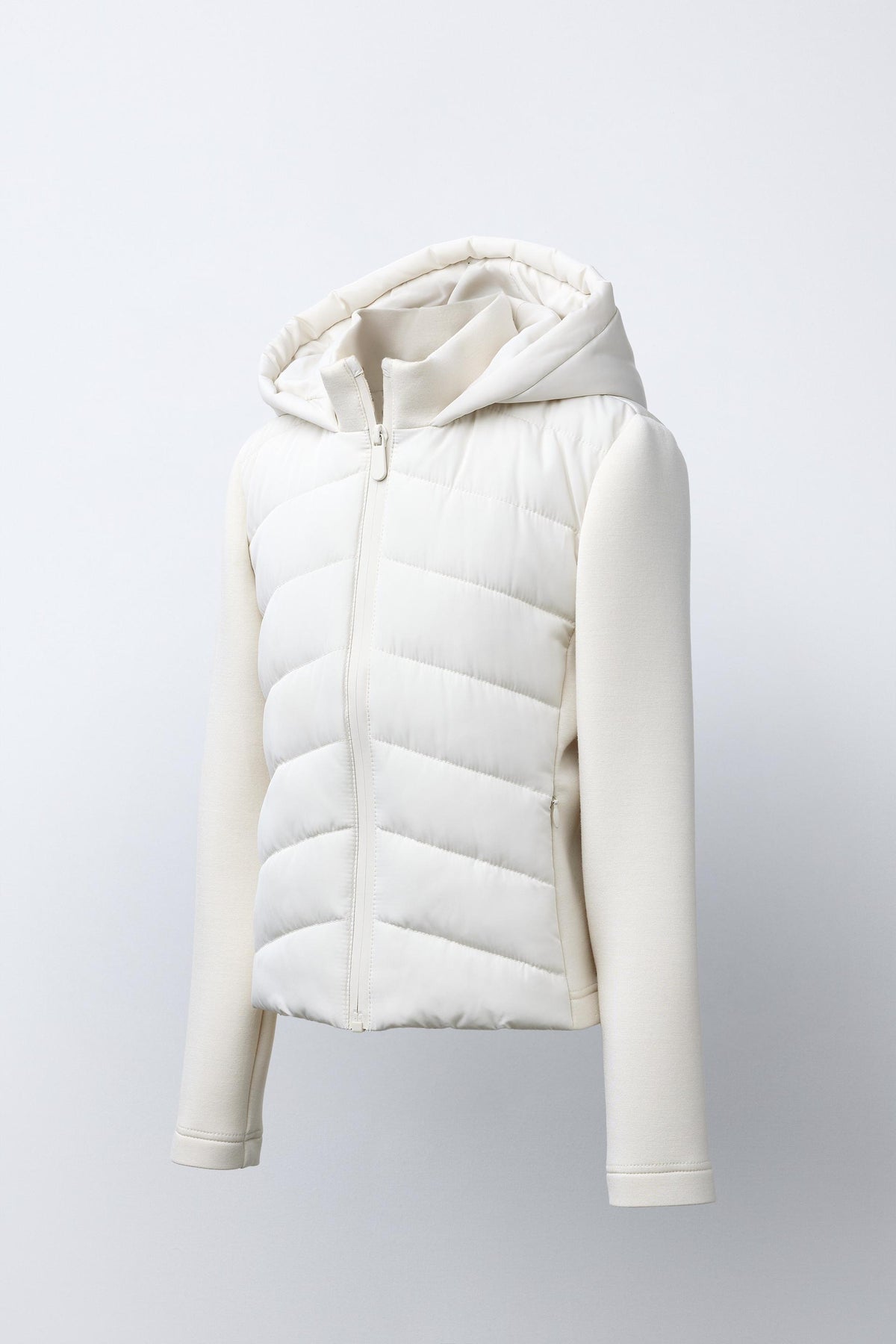 NEOPRENE-EFFECT SLEEVE PUFFER JACKET - Image 2