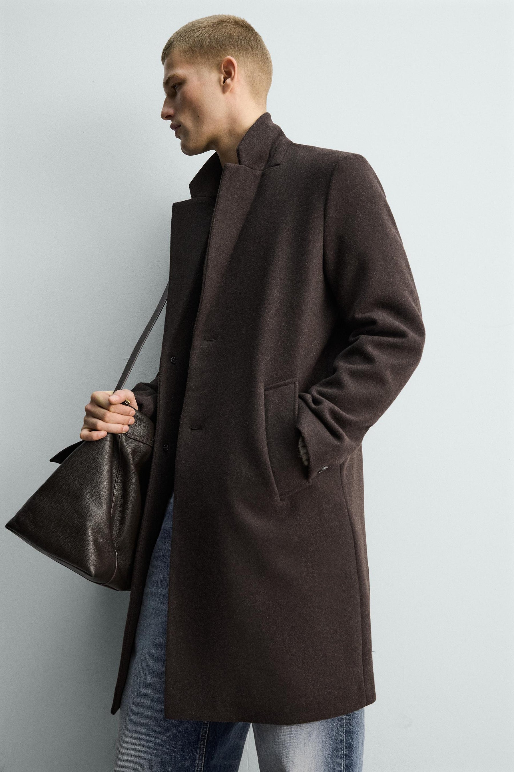 REGULAR FIT COAT WITH WOOL - Image 5