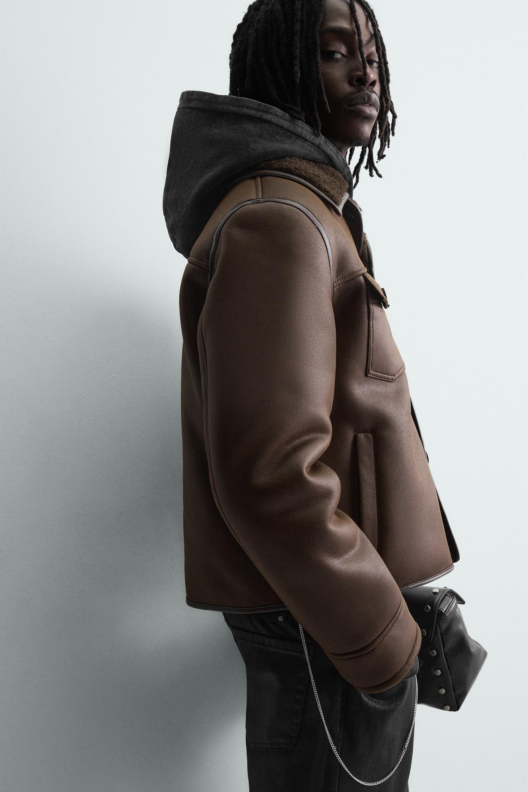 DOUBLE-FACED FAUX SUEDE JACKET - Image 5