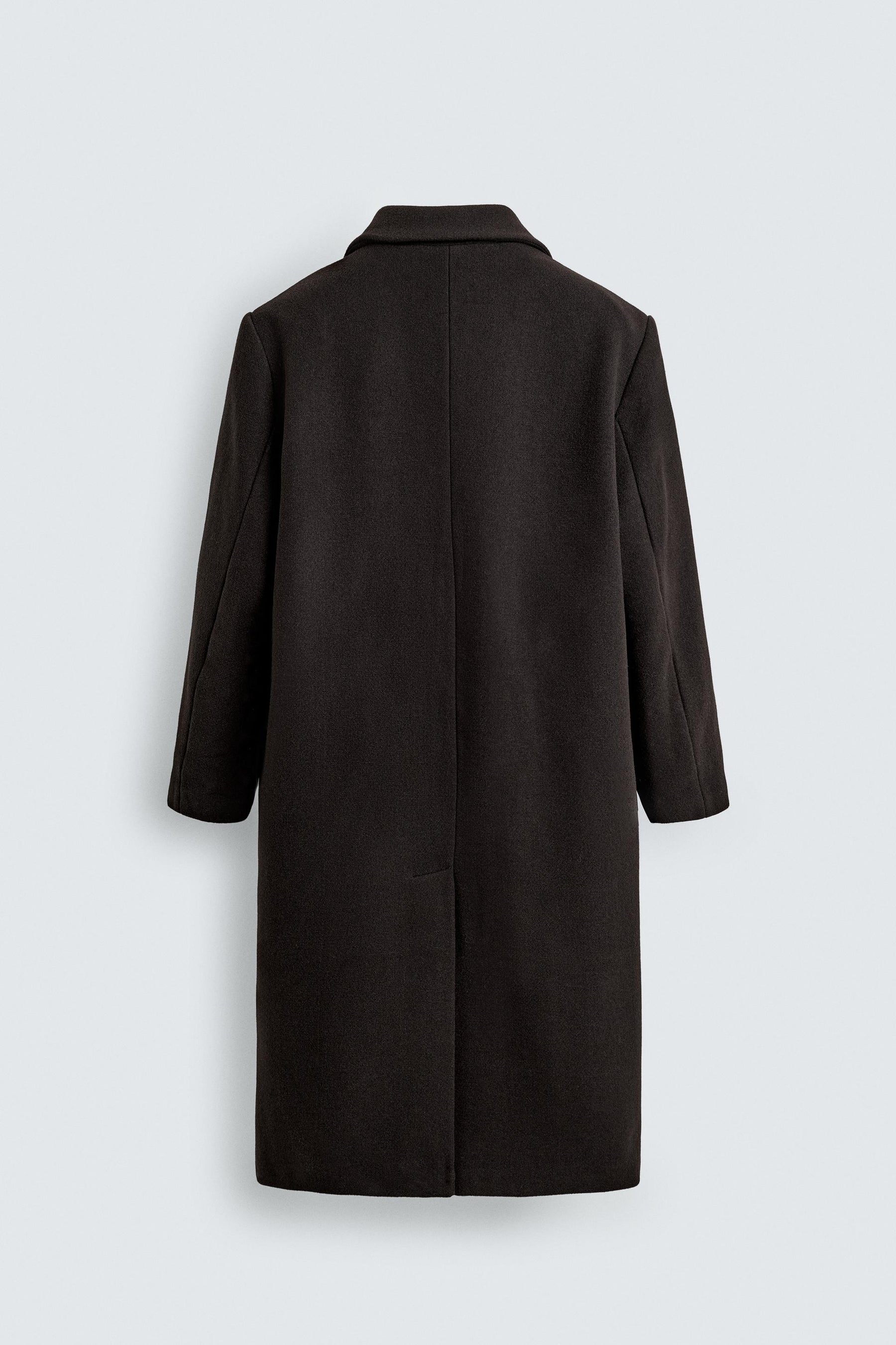 CONTRAST LAPEL WOOL COAT - Image 7