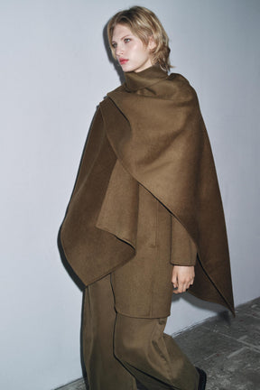 WOOL CAPE COAT ZW COLLECTION - Image 1