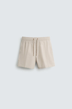 SEERSUCKER MID-LENGTH SWIMMING TRUNKS - Image 1