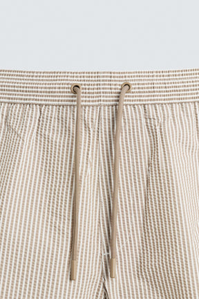 SEERSUCKER MID-LENGTH SWIMMING TRUNKS - Image 3