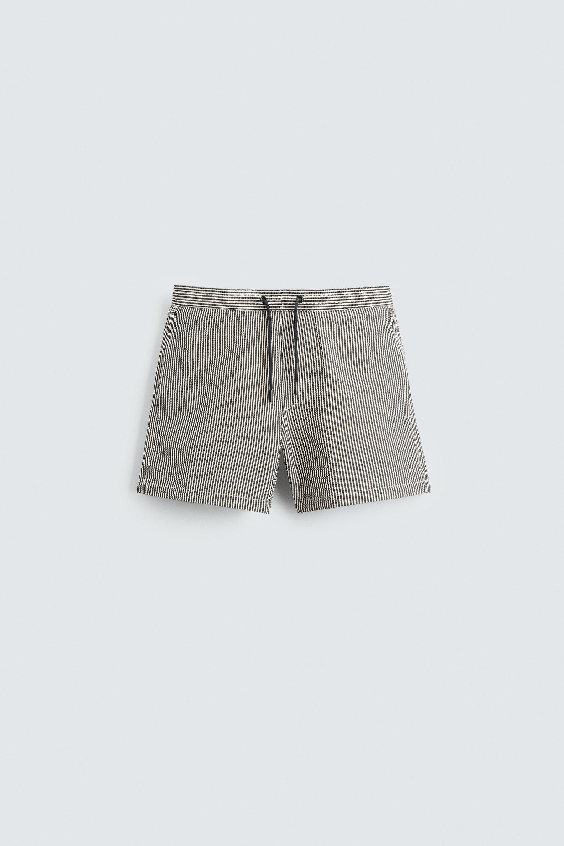 SEERSUCKER MID-LENGTH SWIMMING TRUNKS - Image 7