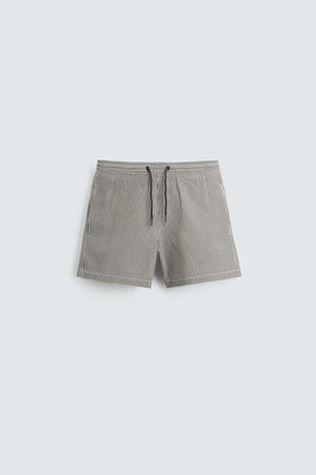 SEERSUCKER MID-LENGTH SWIMMING TRUNKS - Image 7