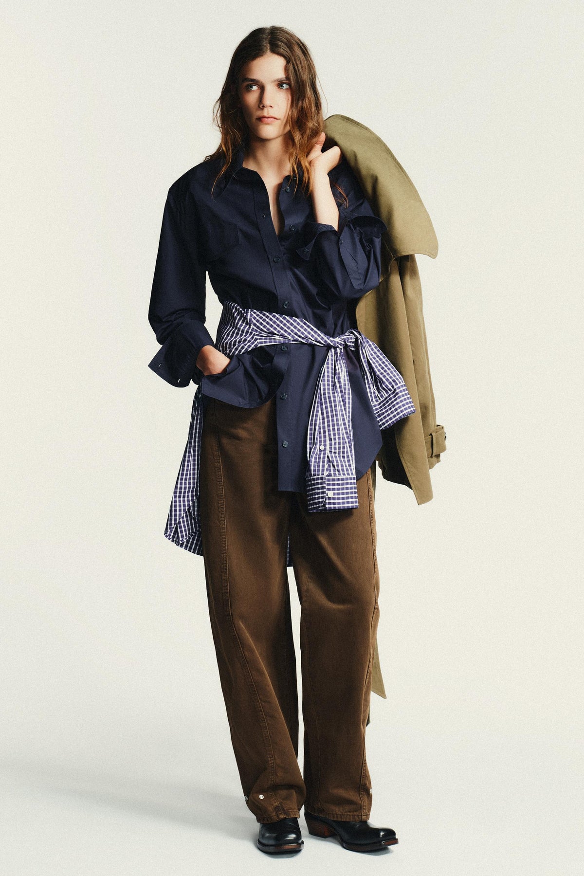 Poplin Shirt with Pads