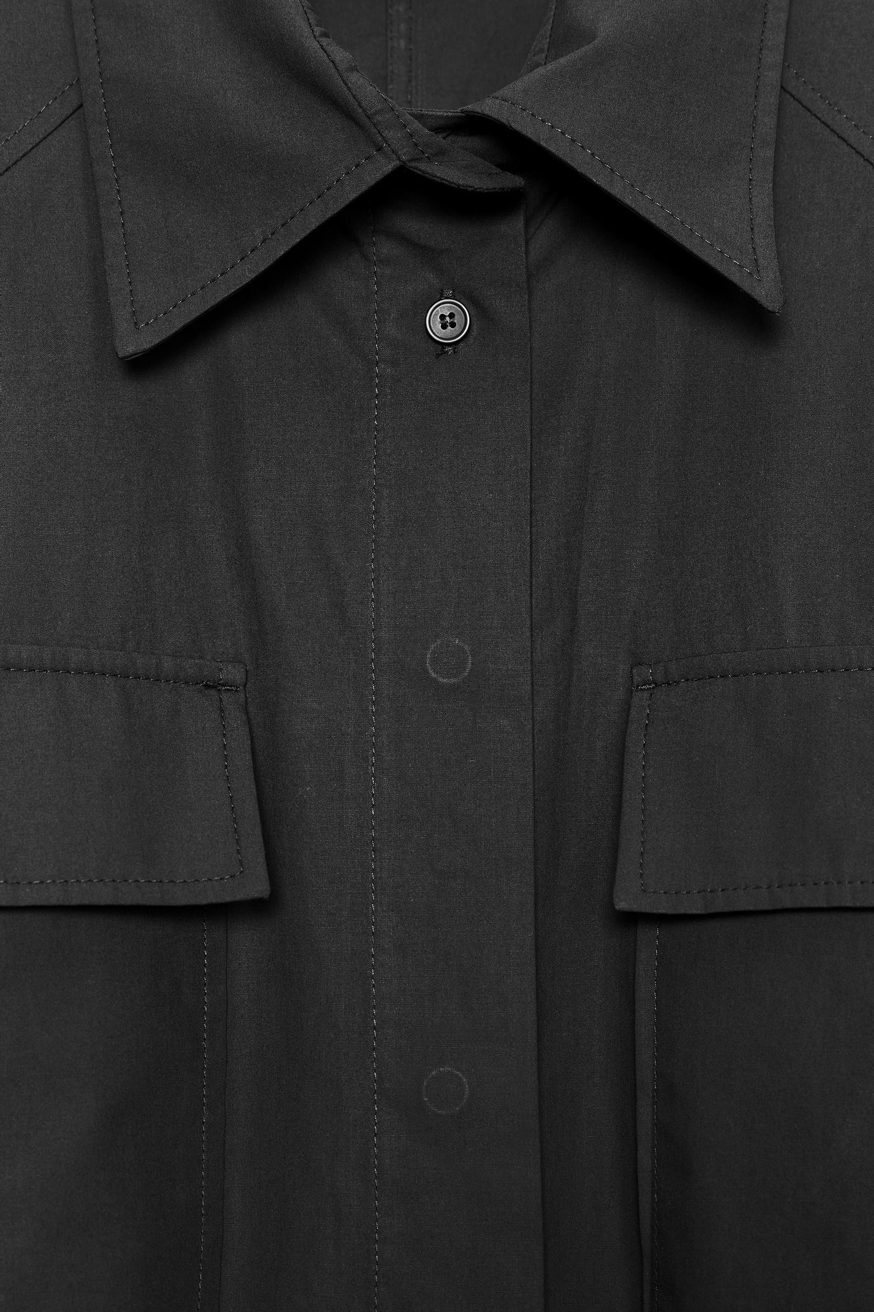 Poplin Shirt with Belt