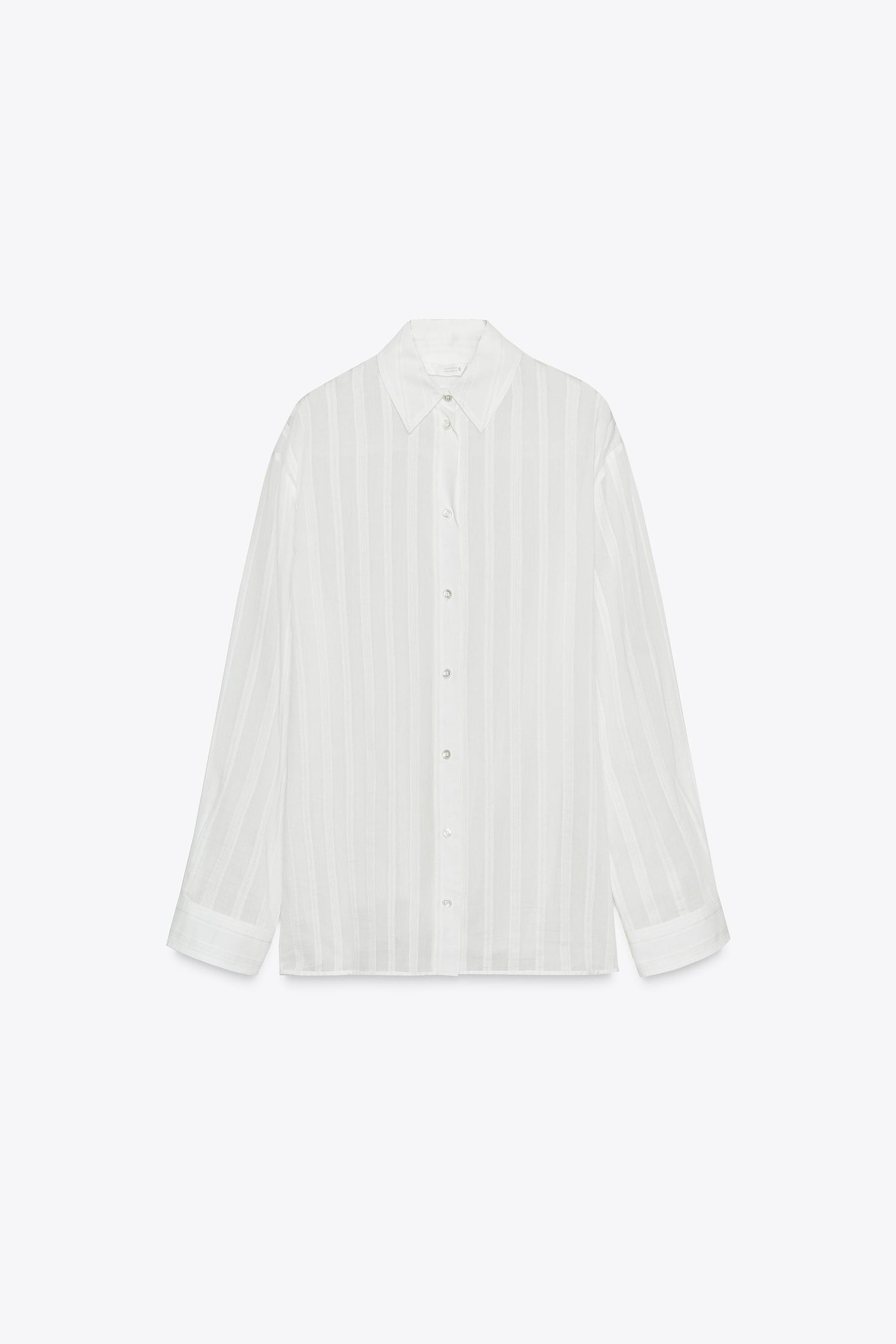 Striped cotton-silk shirt