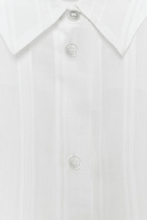 Striped cotton-silk shirt