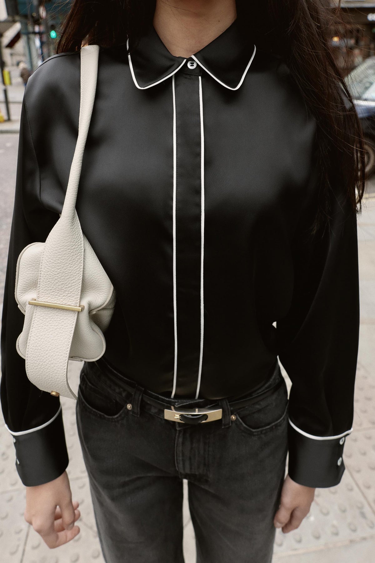 Oversized Satin Shirt