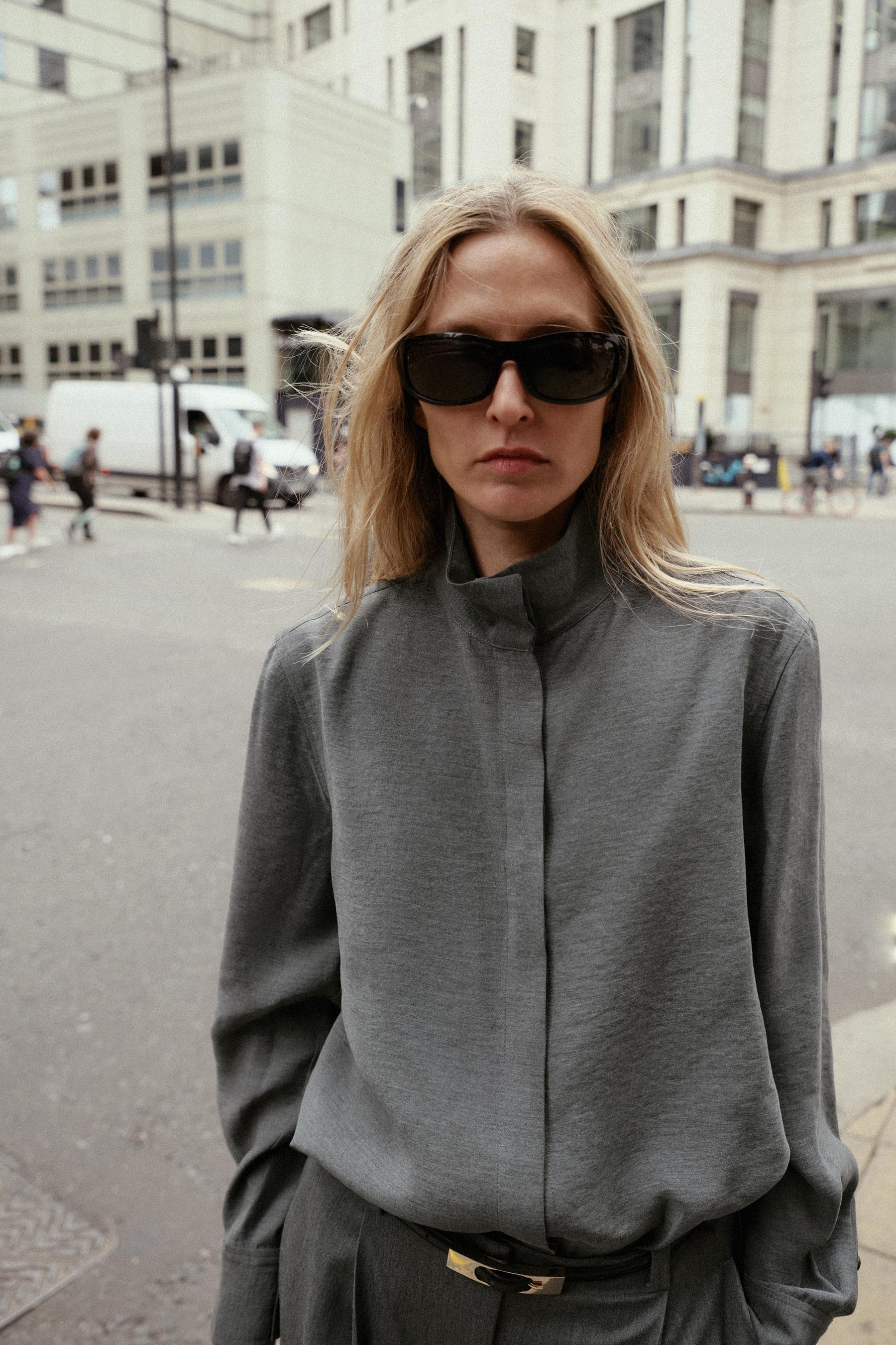 Flowing High Neck Shirt