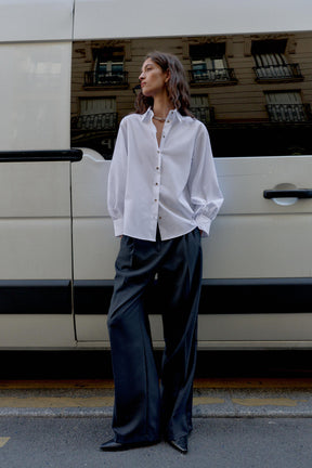 POPLIN SHIRT WITH CONTRAST