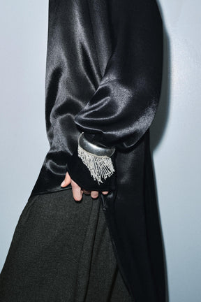 Asymmetric long blouse