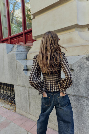 Smocked Cotton Shirt