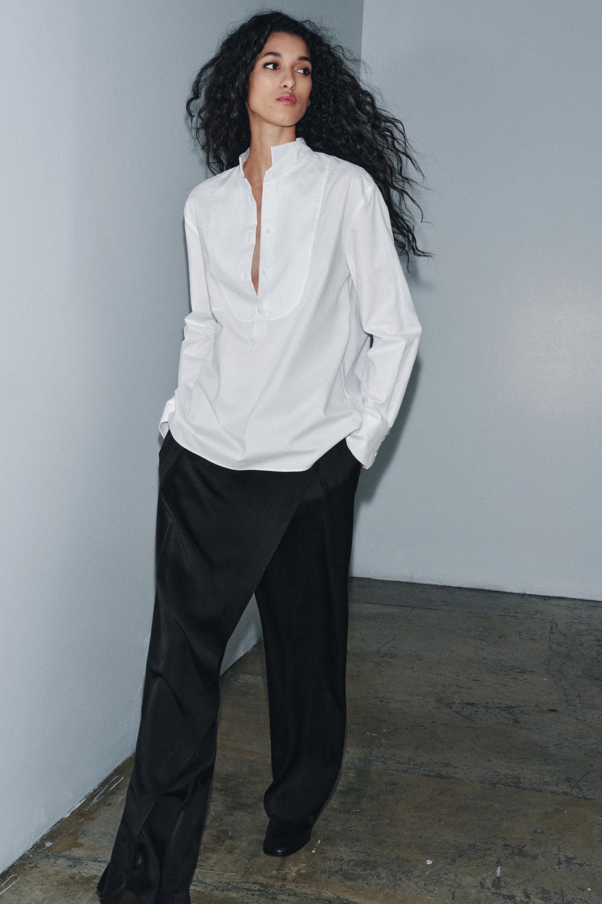 Poplin Shirt with Bib