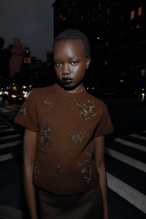 SHORT SLEEVE BEADED JUMPER - Image 2