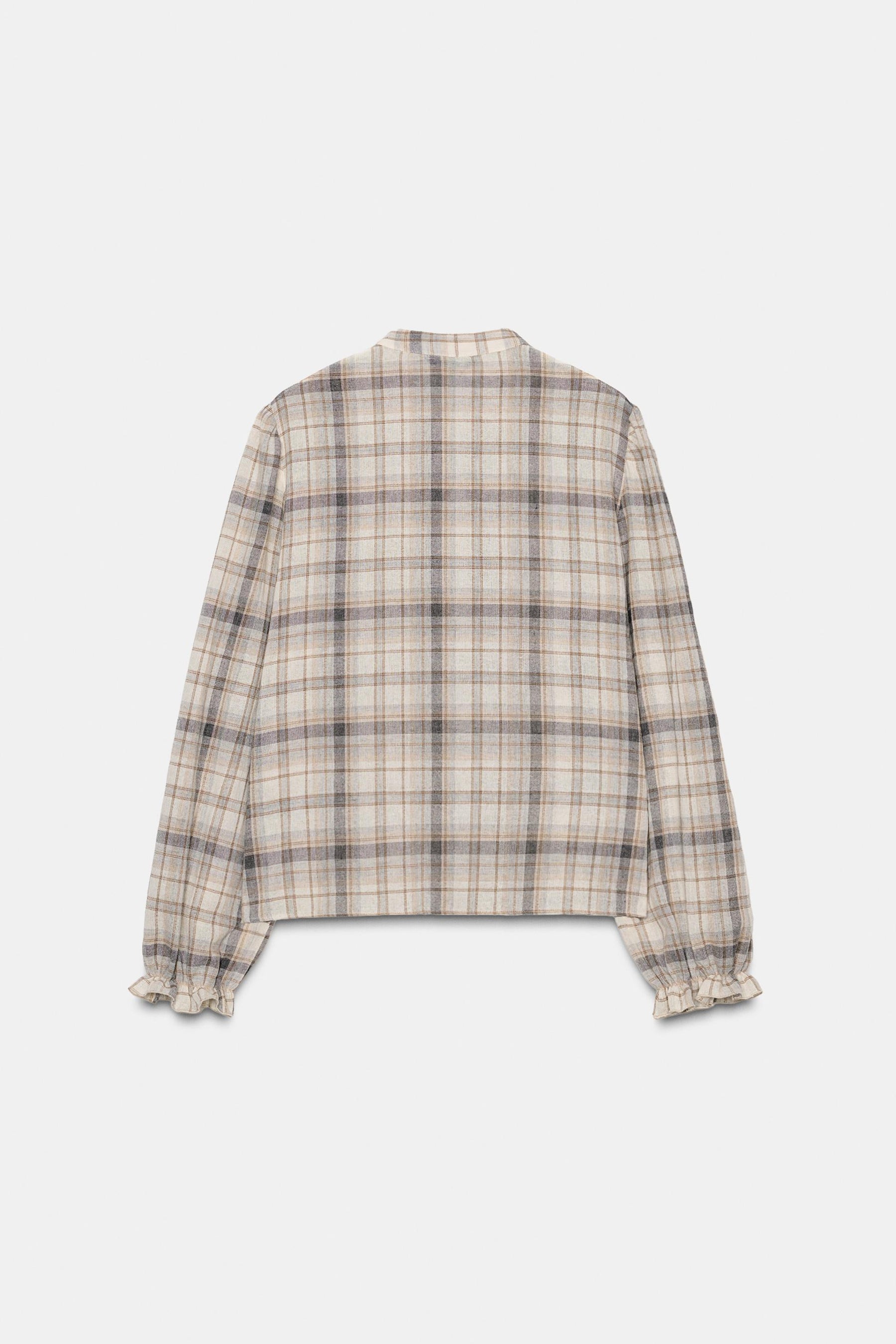Ruffled Check Shirt