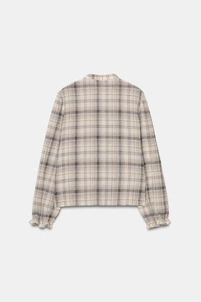 Ruffled Check Shirt