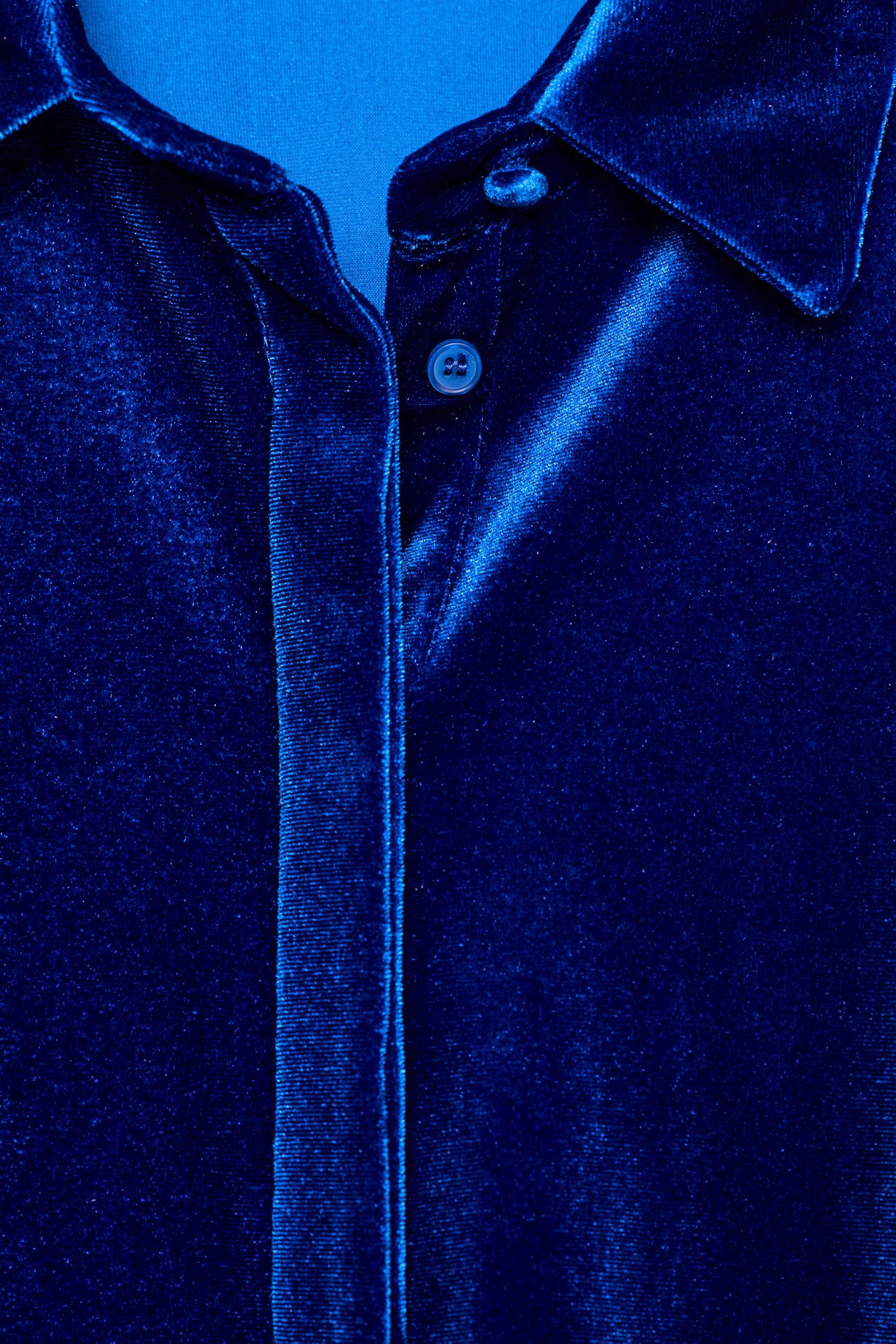 Velvet Tie-Front Shirt