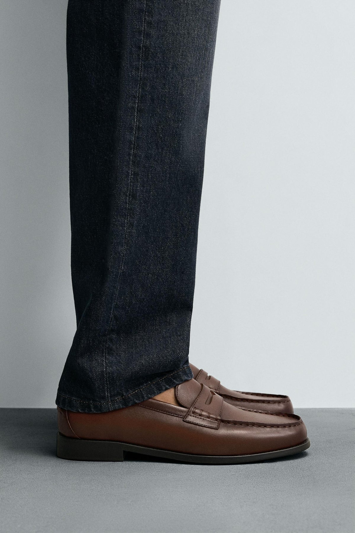 LEATHER PENNY LOAFERS - Image 1