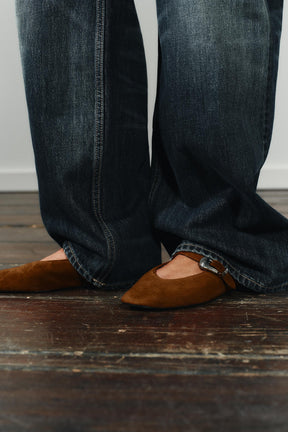 Suede Ballerina Shoes