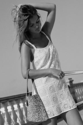 Beaded Mini Bucket Bag