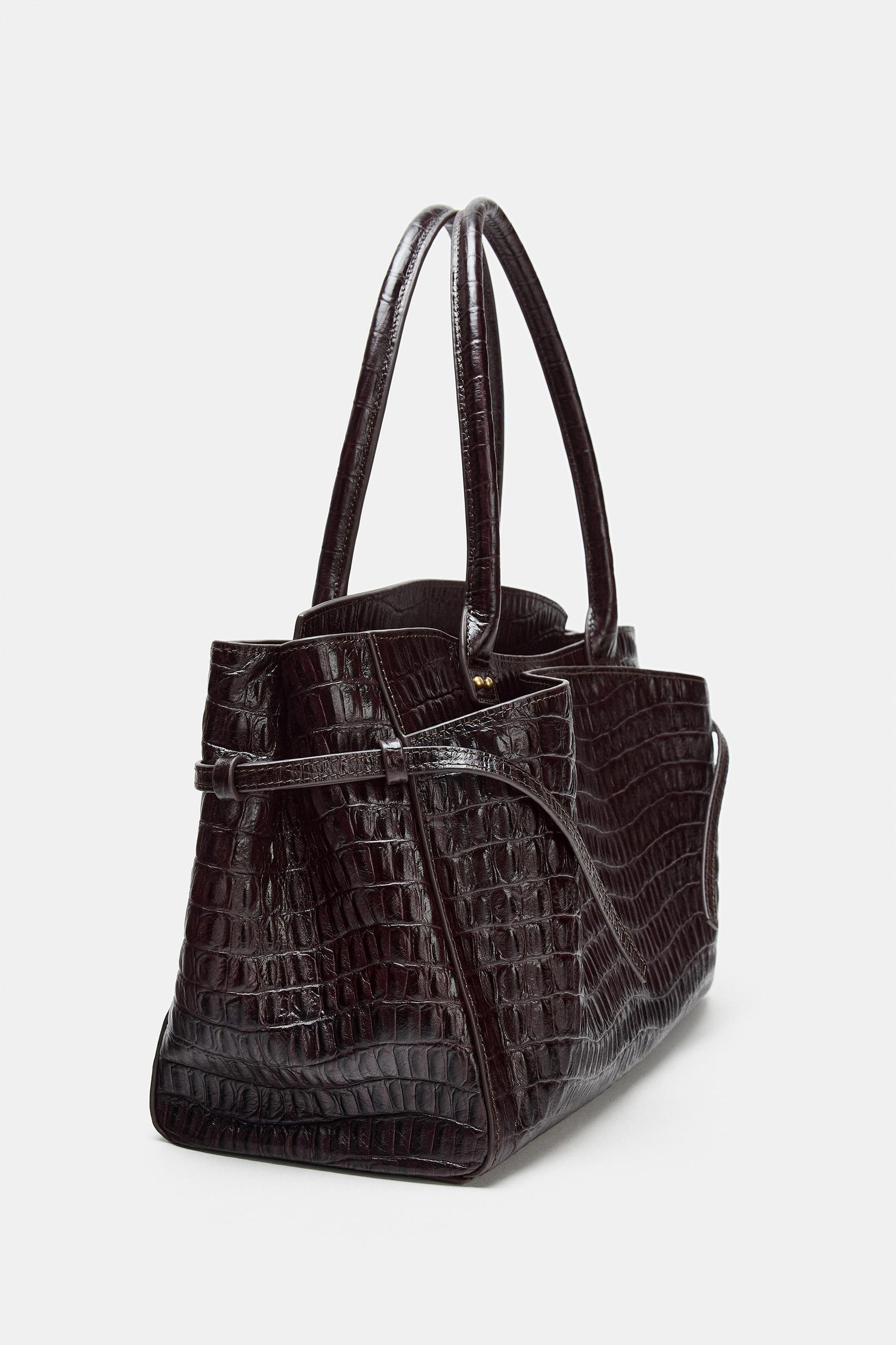 Embossed Leather City Bag