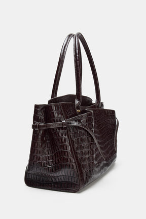 Embossed Leather City Bag