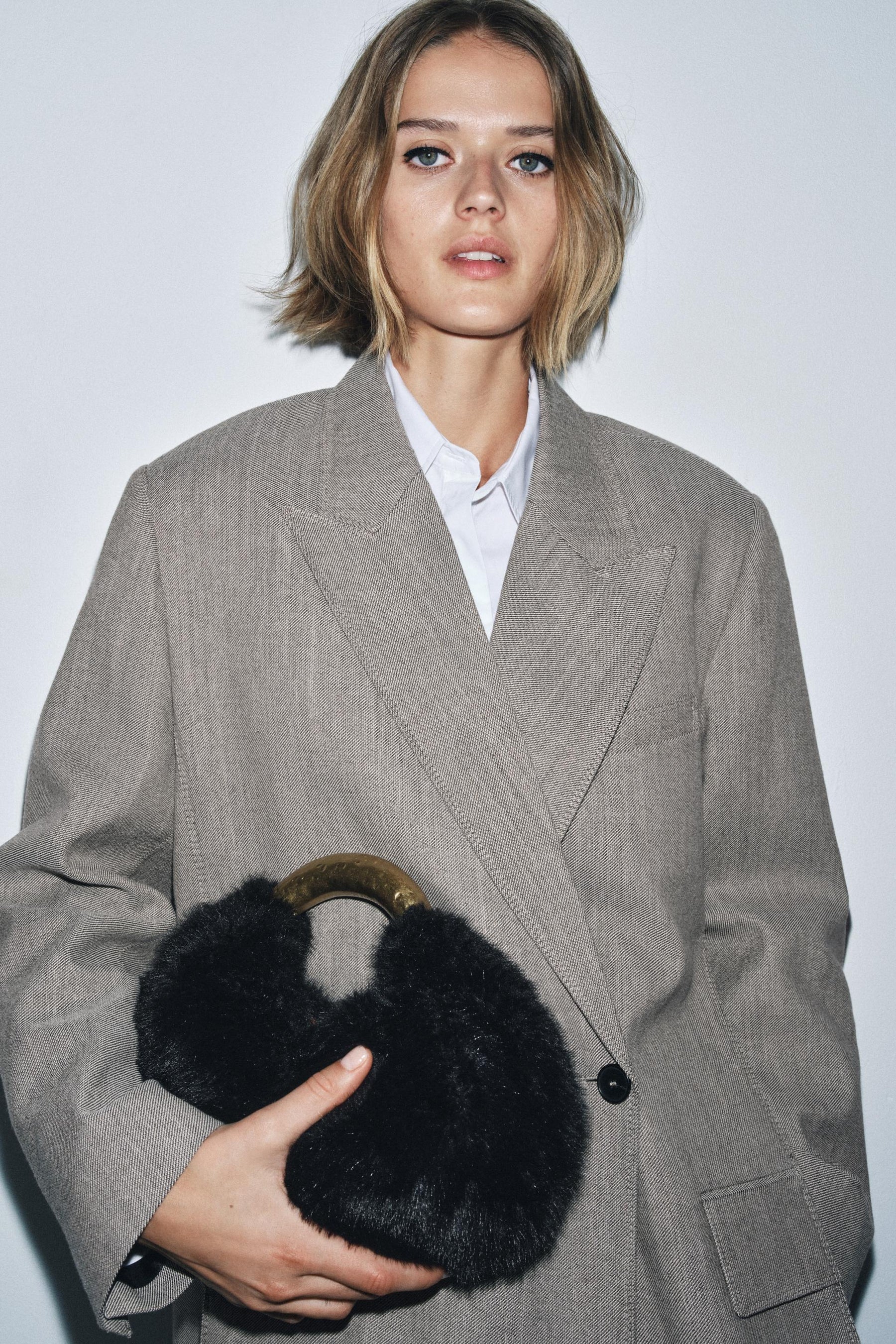 Faux Fur Handbag with